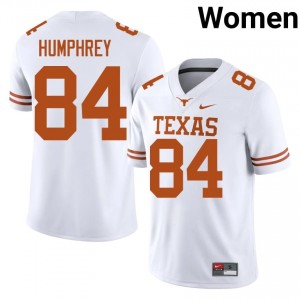 Lil'Jordan Humphrey #84 UT Longhorns White Women Stitched Jersey | Officially Licensed SEC Football Wear 2g4lN099