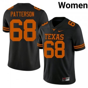 Paris Patterson #68 Texas Longhorns Black Women Stitch Jersey | Elite High School Football Apparel 781G7892