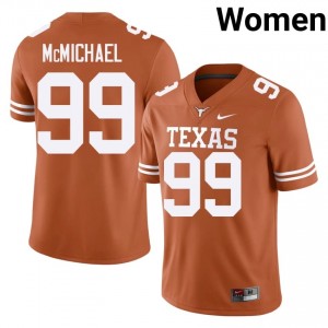 Steve McMichael #99 Longhorns Orange Women Embroidery Jersey | Essential NCAA Football Merchandise g8U8NJ66