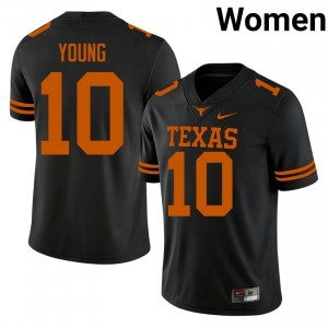 Vince Young #10 UT Longhorns Black Women Sewn Jersey | Gameday College Football Edition 0TYPRT15