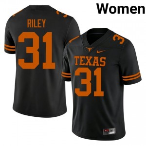 Yaheim Riley #31 Longhorns Black Women Stitch Jersey | Alumni High School Football Gear mQ82o880