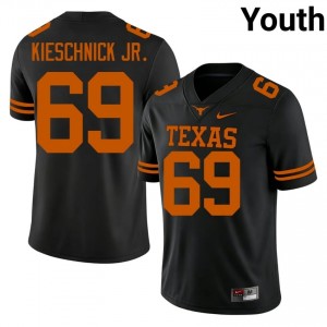 Brooks Kieschnick Jr. #69 Texas Horns Black Youth Sewn Jersey | Replica College Football Merch 7m7aE736