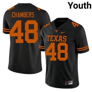 Bryce Chambers #48 UT Longhorns Black Youth Sewn Jersey | Genuine NCAA Football Apparel 383aX526