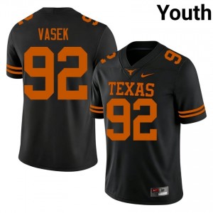 Colton Vasek #92 Texas Horns Black Youth Sewn Jersey | Officially Licensed SEC Football Gear 43d8IH95