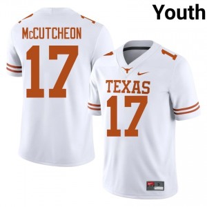 Daylan McCutcheon #17 Horns White Youth Stitched Jersey | Premium NCAA Football Edition 0820ag15