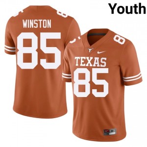 Emaree Winston #85 Texas Horns Orange Youth Embroidery Jersey | Moisture Wicking University Football Gear 8p64P044