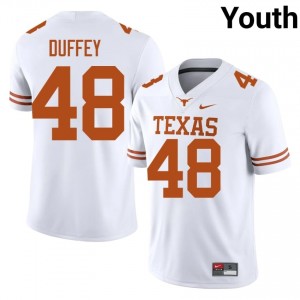 Jackson Duffey #48 UT Longhorns White Youth Stitched Jersey | Timeless SEC Football Uniform Xr0g8296