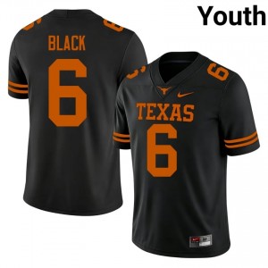 Kobe Black #6 Horns Black Youth Sewn Jersey | 2026 Season NCAA Football Wear 617xqD79