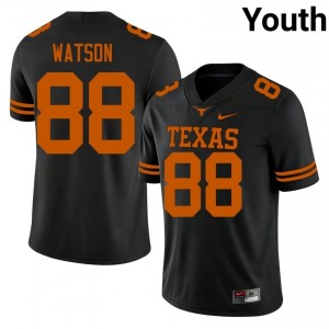 Maraad Watson #88 Texas Athletics Black Youth Stitch Jersey | Alumni High School Football Wear gH0eaO67