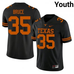 McCoy Bruce #35 Texas Longhorns Black Youth Stitch Jersey | Limited University Football Apparel rwCsxm37
