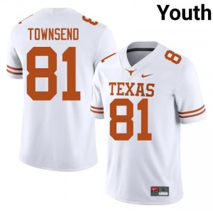 Nick Townsend #81 UT Longhorns White Youth Stitched Jersey | Classic High School Football Merchandise fybU8S74