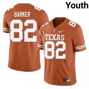 Ridge Barker #82 UT Longhorns Orange Youth Embroidery Jersey | Pro-Grade College Football Merch Y34Qh078