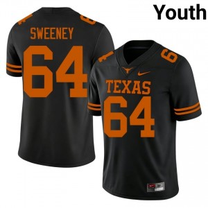 Robert Sweeney #64 Longhorns Black Youth Stitch Jersey | Essential NCAA Football Wear oO7KRt13