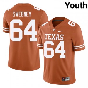 Robert Sweeney #64 Texas Athletics Orange Youth Embroidery Jersey | Durable SEC Football Uniform V6K30668