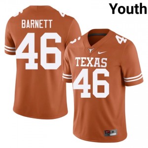 Spencer Barnett #46 Longhorns Orange Youth Embroidery Jersey | Exclusive College Football Wear 74mC6779