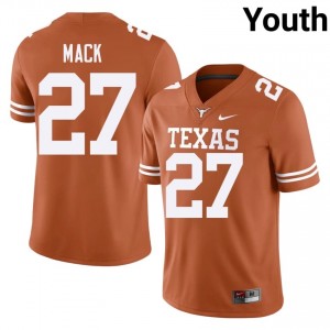 Wardell Mack #27 UT Longhorns Orange Youth Embroidery Jersey | Fresh University Football Merch 7S3G7692