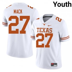 Wardell Mack #27 Texas Longhorns White Youth Stitched Jersey | Officially Licensed SEC Football Edition XNi81v25