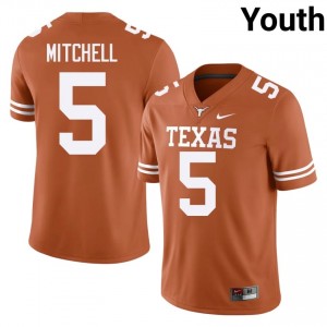 Adonai Mitchell #5 Texas Horns Orange Youth Embroidery Jersey | Authentic High School Football Edition 00B74339