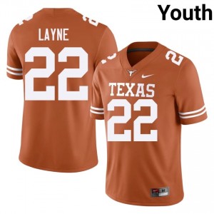 Bobby Layne #22 Horns Orange Youth Embroidery Jersey | Iconic College Football Gear R10UA613