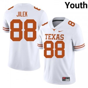Charlie Jilek #88 Longhorns White Youth Stitched Jersey | Pro-Grade College Football Merchandise 3BRel422