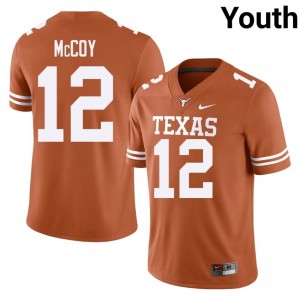 Colt McCoy #12 Texas Athletics Orange Youth Embroidery Jersey | 2026 SEC Football Merchandise kL680S15