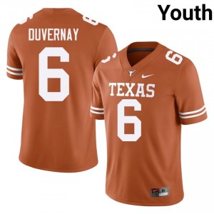Devin Duvernay #6 UT Longhorns Orange Youth Embroidery Jersey | Standout University Football Uniform 64L62k93