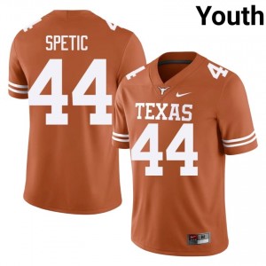 Gianni Spetic #44 Texas Longhorns Orange Youth Embroidery Jersey | Pro-Grade College Football Gear jOu0gc42