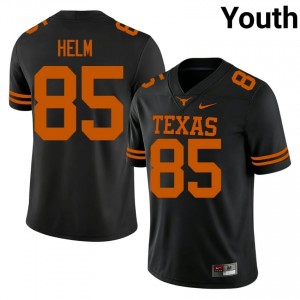 Gunnar Helm #85 Texas Longhorns Black Youth Stitch Jersey | Fresh University Football Wear c1Ncp624