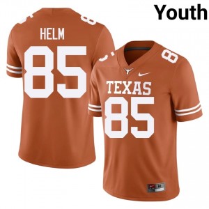 Gunnar Helm #85 Texas Longhorns Orange Youth Embroidery Jersey | Essential NCAA Football Uniform x6bGw023