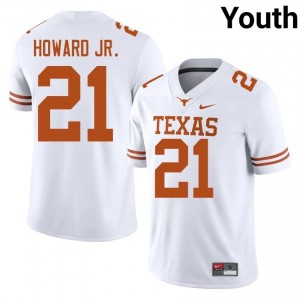 Hayward Howard Jr. #21 Horns White Youth Stitched Jersey | 2026 SEC Football Uniform N1065K12