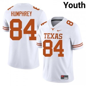Lil'Jordan Humphrey #84 Texas Athletics White Youth Stitched Jersey | Elite High School Football Edition A41U7256