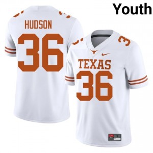 Nick Hudson #36 UT Longhorns White Youth Stitched Jersey | Officially Licensed SEC Football Merch 70V83U50