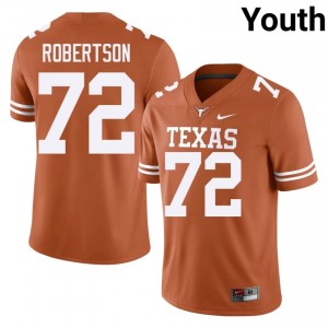 Nicolas Robertson #72 Texas Athletics Orange Youth Embroidery Jersey | Authentic High School Football Wear 32EWm780