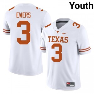 Quinn Ewers #3 UT Longhorns White Youth Stitched Jersey | Standout University Football Wear 0e8wGu17