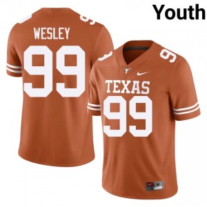Richard Wesley #99 UT Longhorns Orange Youth Embroidery Jersey | Gameday College Football Merchandise j43K6H67