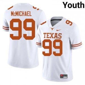 Steve McMichael #99 Texas Longhorns White Youth Stitched Jersey | Pro-Grade College Football Uniform I5J7gh13