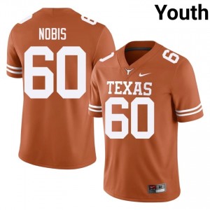 Tommy Nobis #60 Longhorns Orange Youth Embroidery Jersey | Alumni High School Football Uniform 70h18v56