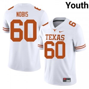 Tommy Nobis #60 Texas Horns White Youth Stitched Jersey | Fresh University Football Gear wDm45792