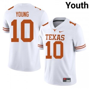 Vince Young #10 Horns White Youth Stitched Jersey | Authentic High School Football Uniform 00HbYf80