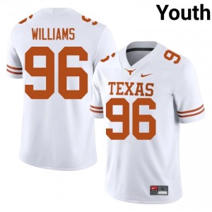 Zion Williams #96 UT Longhorns White Youth Stitched Jersey | Elite High School Football Wear 116v1430